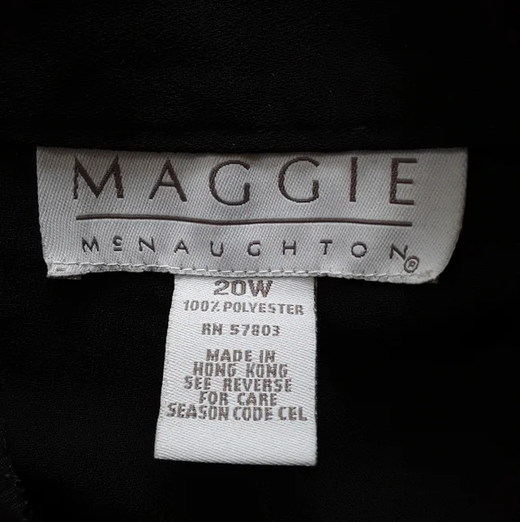 Maggie McNaughton - Womens Black Plus Size Dress Casual Stretch Pants. Size 20W - Picture 2 of 8